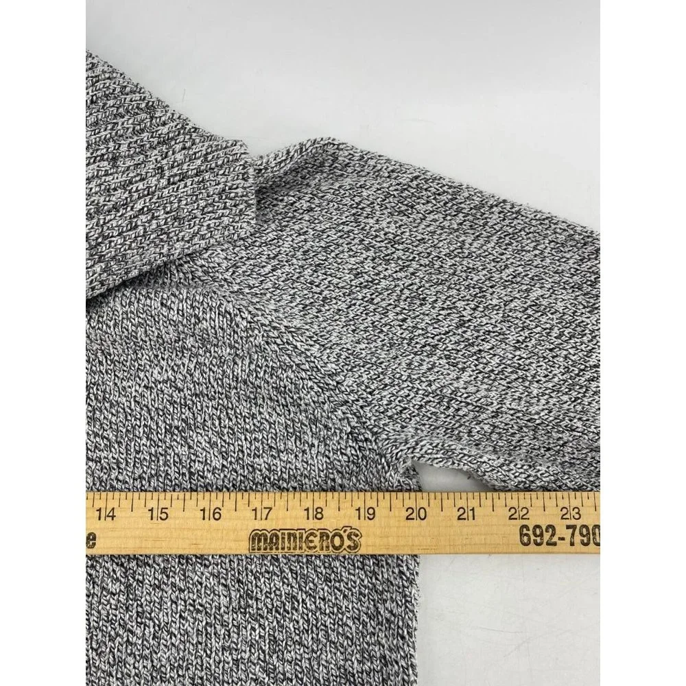 Karen Scott Women's Gray Long Sleeve Collared Knit Sweater Size Medium - Picture 6 of 9